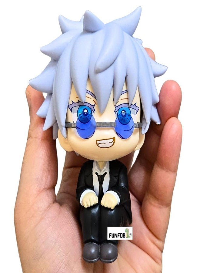 FUNFOB Jujutsu Kaisen Gojo Action Figure Height -10cm Collectible Anime Figures PVC Multicolour | Gojo Glare - Wide Smile - Image 1